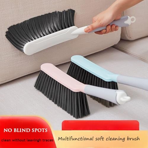 KIPSOME Hand Broom with Long Handle, Soft Bristle Cleaning Brush, Multi-Purpose Duster for Bed, Car, Sofa, Furniture, Clothes, Carpet (Blue) - Image 4