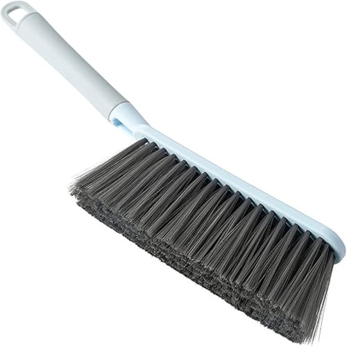 KIPSOME Hand Broom with Long Handle, Soft Bristle Cleaning Brush, Multi-Purpose Duster for Bed, Car, Sofa, Furniture, Clothes, Carpet (Blue) - Image 1