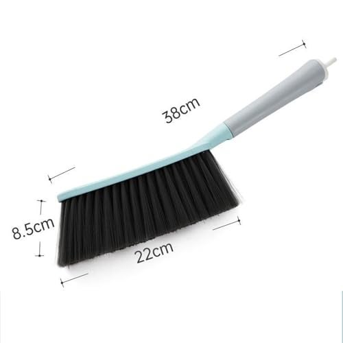 KIPSOME Hand Broom with Long Handle, Soft Bristle Cleaning Brush, Multi-Purpose Duster for Bed, Car, Sofa, Furniture, Clothes, Carpet (Blue) - Image 2
