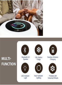 semra Smart Refrigerator Table, Smart Coffee Table, 30dB Bass Operation, with Cold Storage & Temperature Control Drawer, Wireless Charging  - Image 3