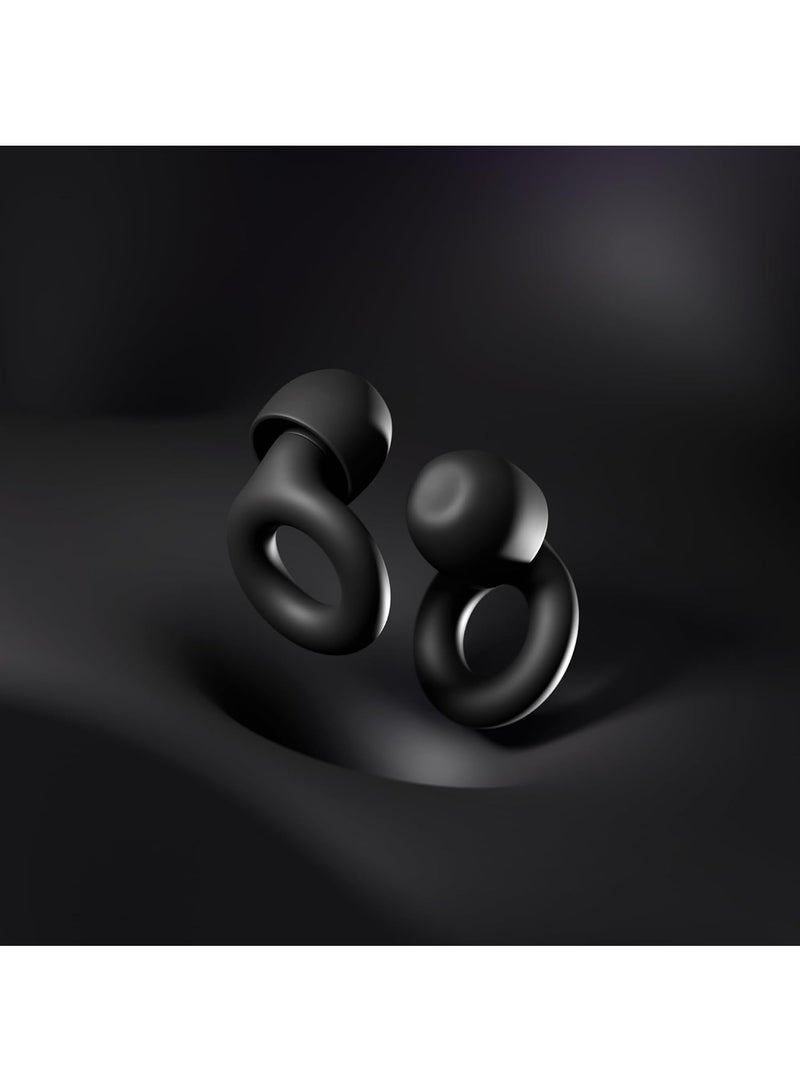لووب سدادات الأذن Loop Quiet 2، سدادات أذن قابلة لإعادة الاستخدام لخفض الضوضاء، حماية للسمع بمستوى خفض ضوضاء (SNR) يبلغ 24 ديسيبل، سدادات سيليكون مريحة للنوم والتركيز والسفر وللأشخاص الذين يعانون من حساسية تجاه الضوضاء، لون أسود. - Image 5