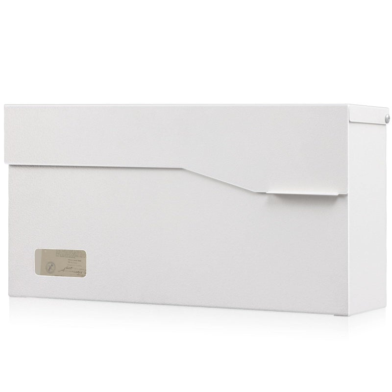xydled Mailbox Wall Mount Door Mailboxes for Outside Large Steel Hanging Metal Mailbox Modern Post Box Package Parcel Drop Box for House Home Textured White 1456x71x4