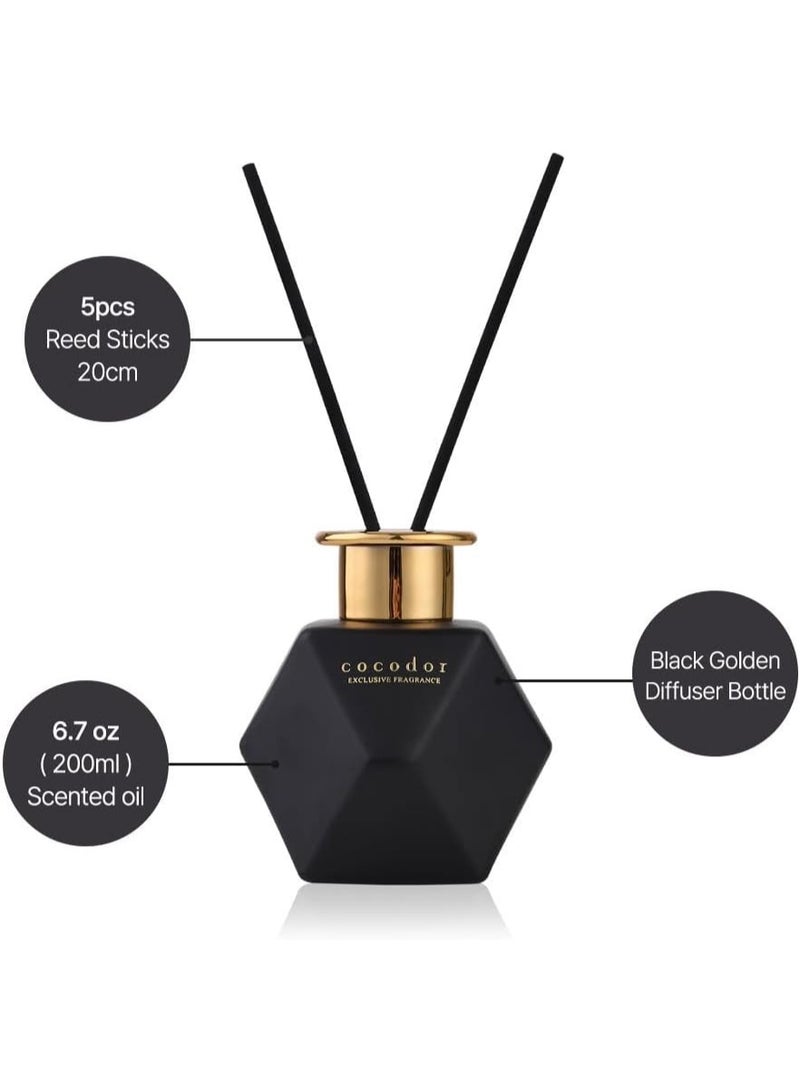 كوكودور معطر أعواد بلاك غولدن / كوخ الغابة / 6.7 أونصة (200 مل) / ديكور للمنزل والمكتب، عطور وهدايا، علاج عطري، هدية عيد الأم - Image 4