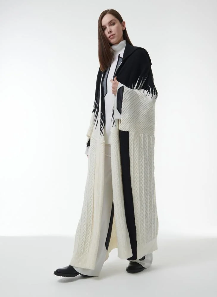 Leem Sailor Collar Intarsia Bisht