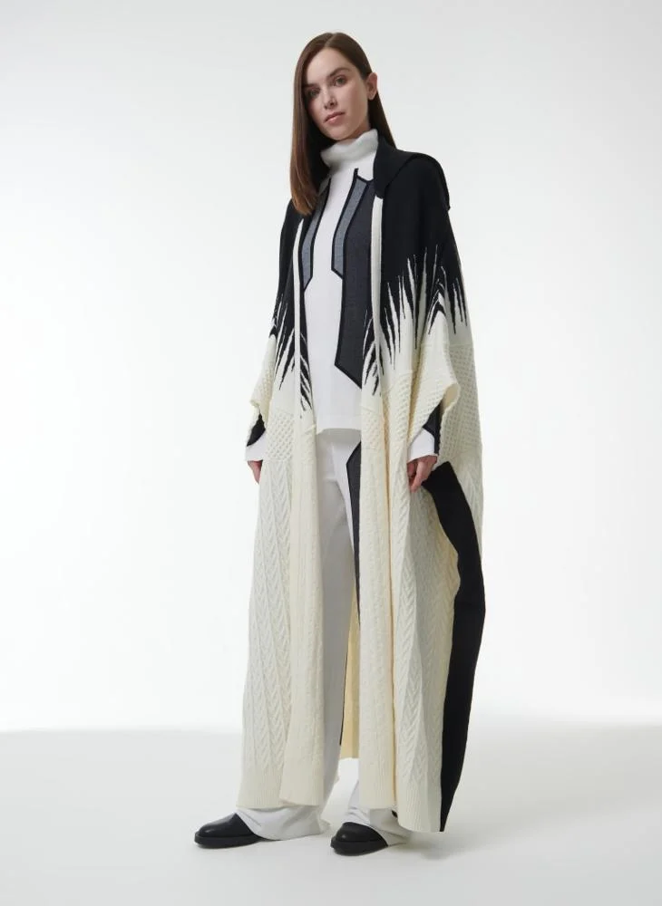 Leem Sailor Collar Intarsia Bisht