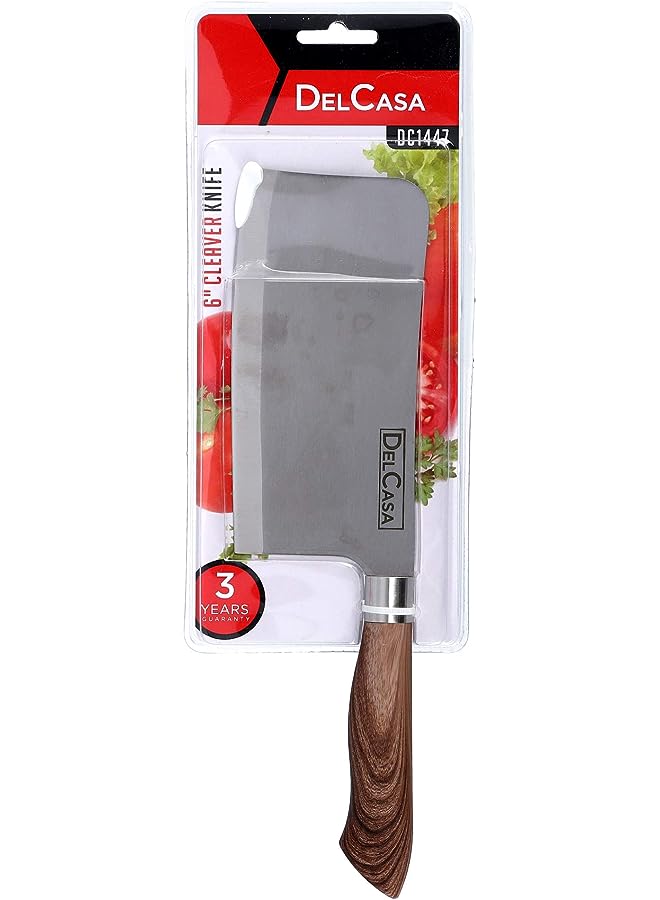 DELCASA DC1447 Kitchen Cleaver Knife All Purpose Small Kitchen Knife Ultra Sharp Stainless Steel Blade, 6 Inch Cooking Knife with Ergonomic Handle, Chef Knife, Suitable for Home and Restaurant, multi  - Image 1