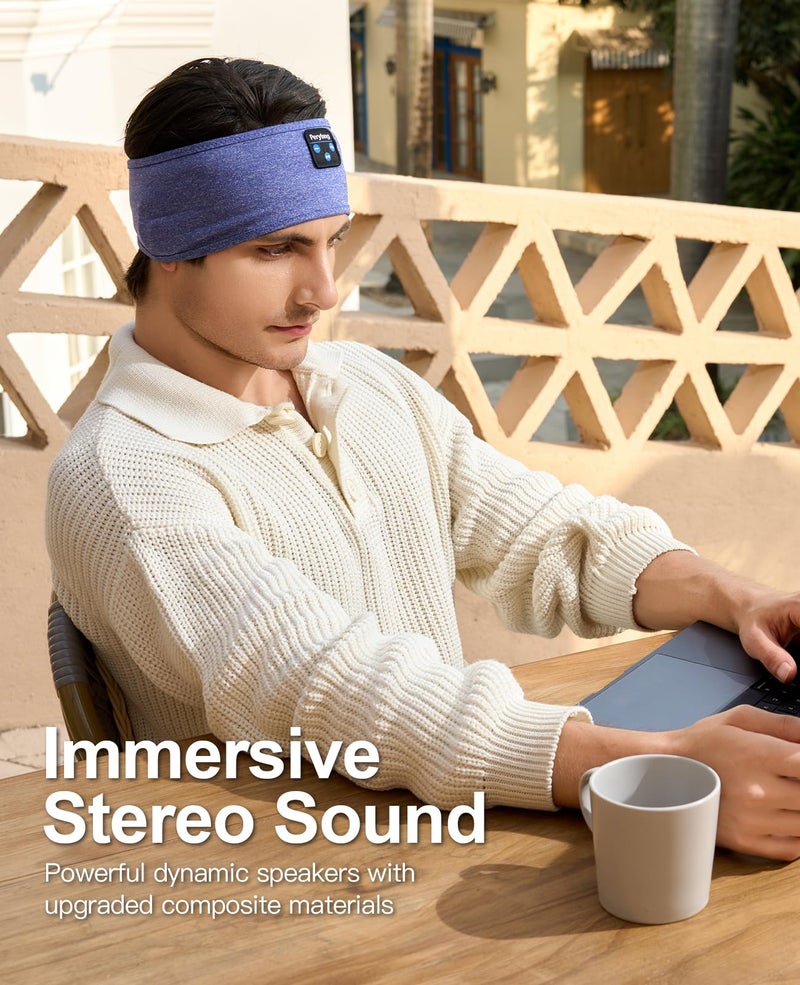 Perytong Sleep Headphones, Bluetooth Sports Headband Headphones with Ultra-Thin HD Stereo Speakers Perfect for Sleeping,Workout,Jogging,Yoga,Insomnia, Air Travel, Meditation for Unisex - Image 4