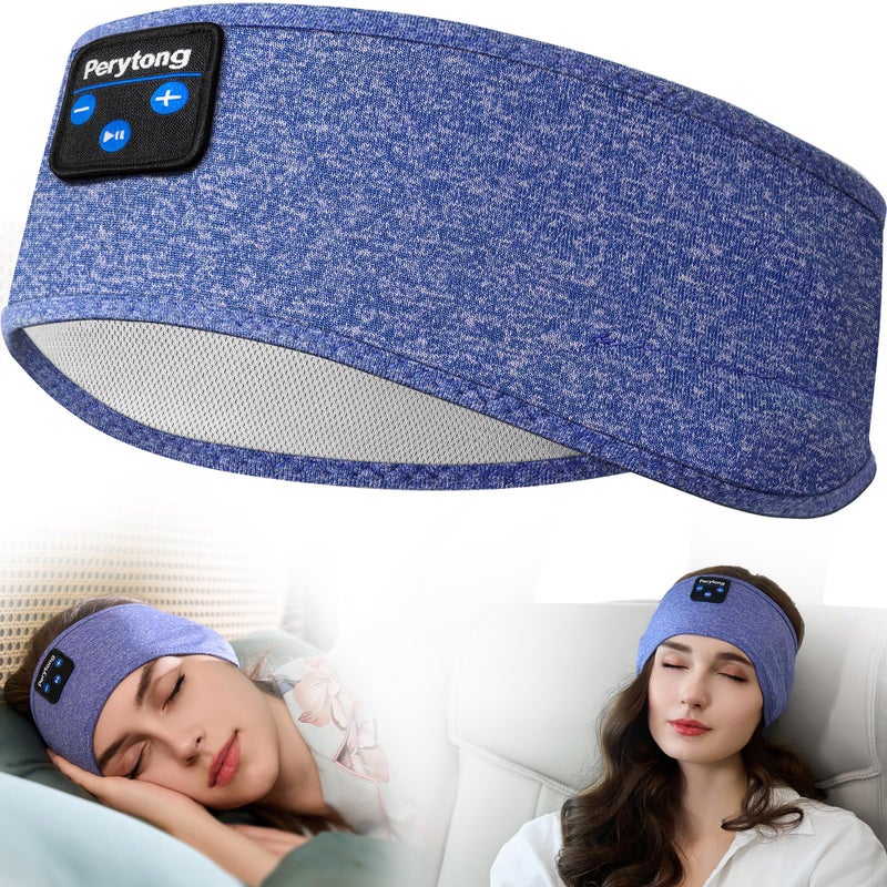 Perytong Sleep Headphones, Bluetooth Sports Headband Headphones with Ultra-Thin HD Stereo Speakers Perfect for Sleeping,Workout,Jogging,Yoga,Insomnia, Air Travel, Meditation for Unisex - Image 1
