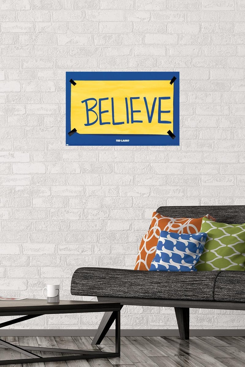Trends International Ted Lasso - Believe Wall Poster, 14.725" x 22.375", Premium Unframed Version - Image 2