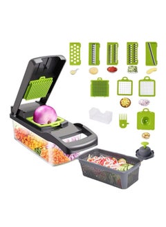 ELTRAZONE Vegetable Chopper, 12 in 1 Onion Mincer Chopper Dicer Mandoline Slicer, Fruit Food Chopper Vegetable Spiralizer Onion Cutter,Veggie Slicer Manual for Garlic, Cabbage, Carrot, Potato,Salad  - Image 1