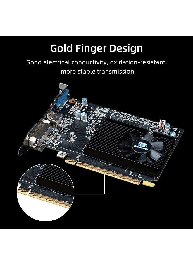 Sapphire - بطاقة رسوميات ألعاب كمبيوتر سطح المكتب R7 240 4G D3 مع ذاكرة 4G/DDR3/128 بت ومروحة تبريد واحدة ومنافذ إخراج DVI+HD+VGA - Image 1