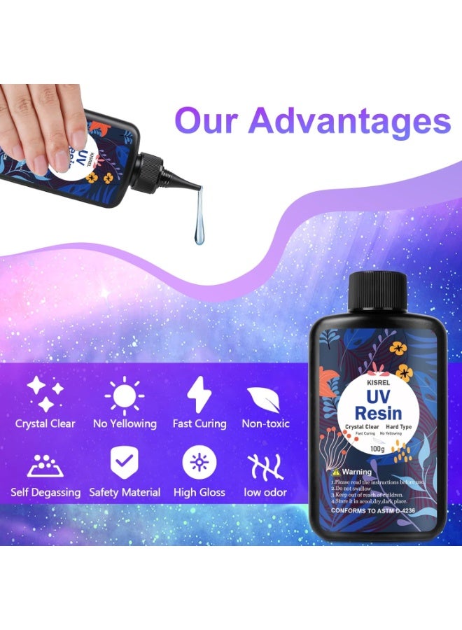 Bukela UV Resin Jewelry Making Kit, 300g Crystal Clear Resin with Light and Molds, DIY Jewelry Making Kit, Resina Starter Kits for Keychain and Earring - Image 4
