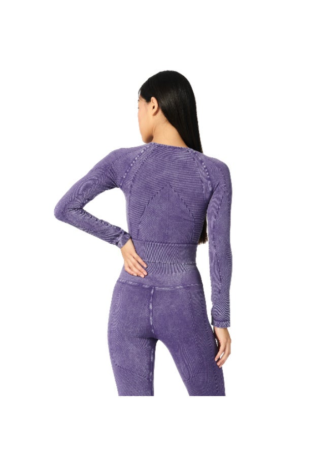 NUX ACTIVE ONE BY ONE LONG SLEEVE MINERAL WASH PLUM WASH - Image 2