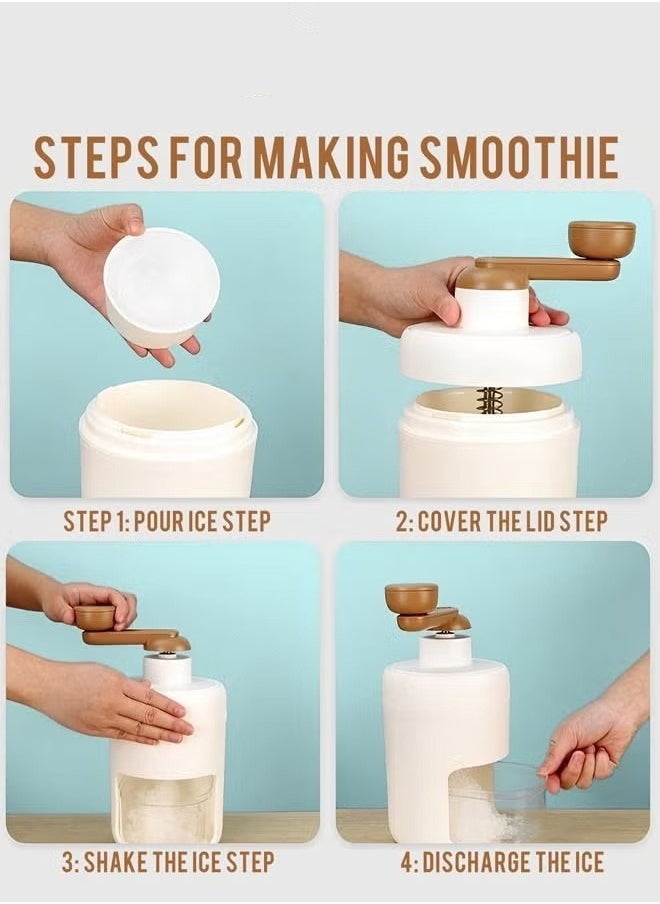 MIXDE 2PCS Ice Shaver and Snow Cone Machine Premium Portable Ice Crusher and Shaved Ice Machine with Free Ice Cube Trays BPA Free  - Image 2