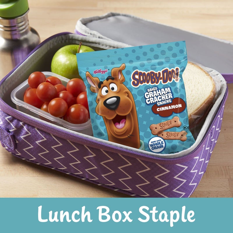 Kellogg's SCOOBY-DOO! Baked Graham Cracker Snacks, Lunch Snacks, Snack Crackers, Cinnamon (40 Pouches) - Image 4