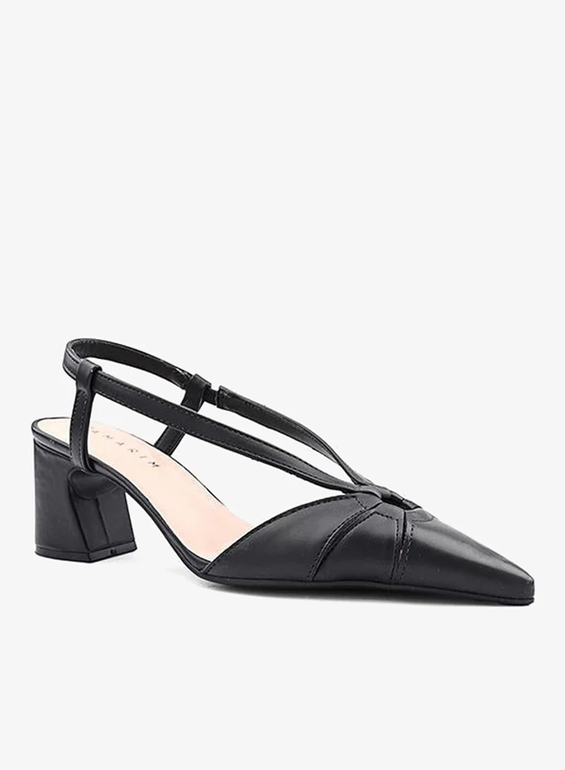 أيقون Women's Essential Black Heeled Pumps