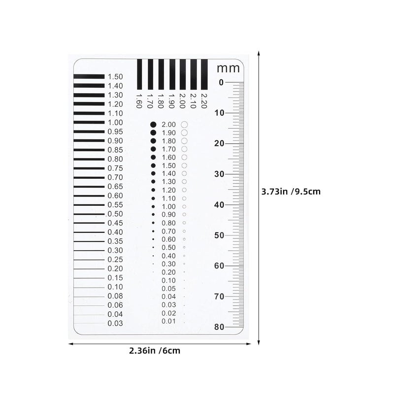 Transparent Crack Width Ruler 2pcs Plastic Gauge Tool For Industrial Quality Control - Image 3