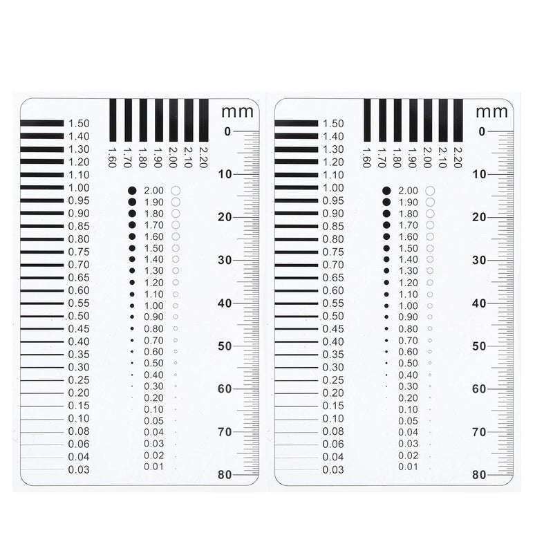 Transparent Crack Width Ruler 2pcs Plastic Gauge Tool For Industrial Quality Control - Image 1