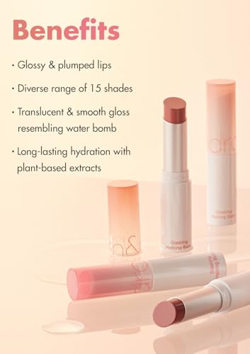 rom&nd romnd GLASTING MELTING BALM 07 Mauve Whip Hydrating Lip Gloss Stick for Juicy CrystalClear Shine NonSticky Buildable Sheer Tinted Lip Balm - Image 5