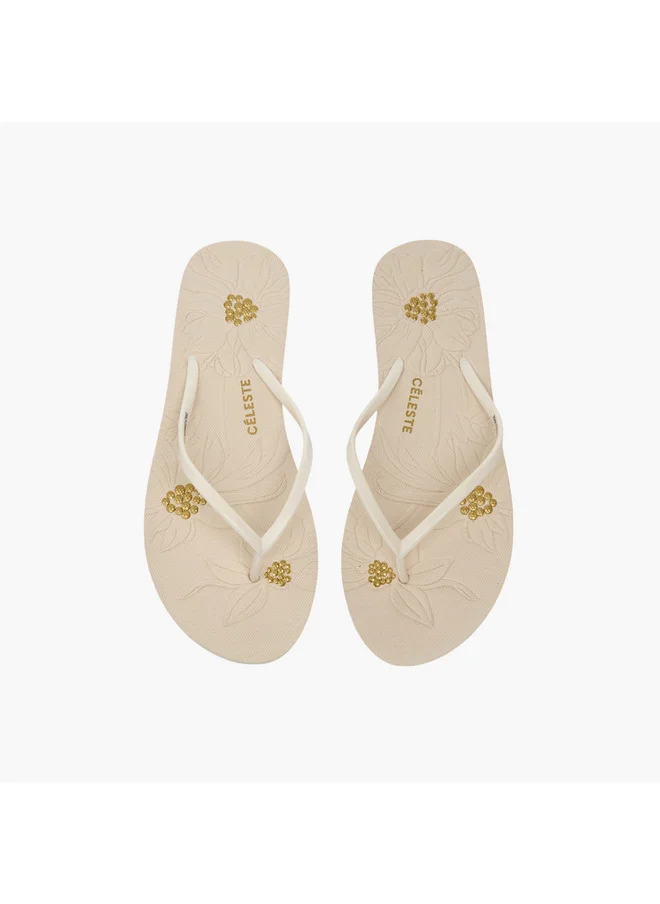 Celeste Women's Embellished Flip Flops