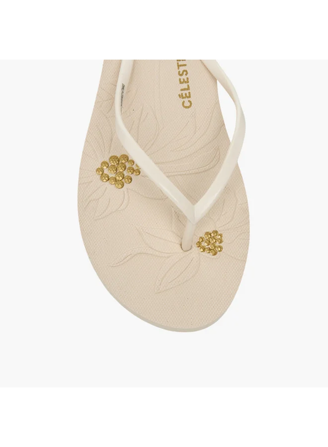 Celeste Women's Embellished Flip Flops