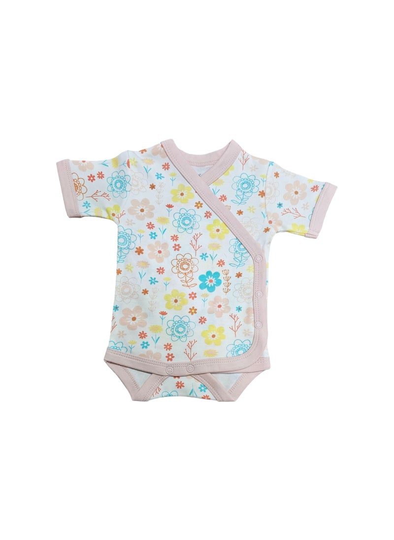 El Sayaad New Born Half Sleeves printed Cotton Bodysuit Shaya - Print and Color May Vary  - Image 1