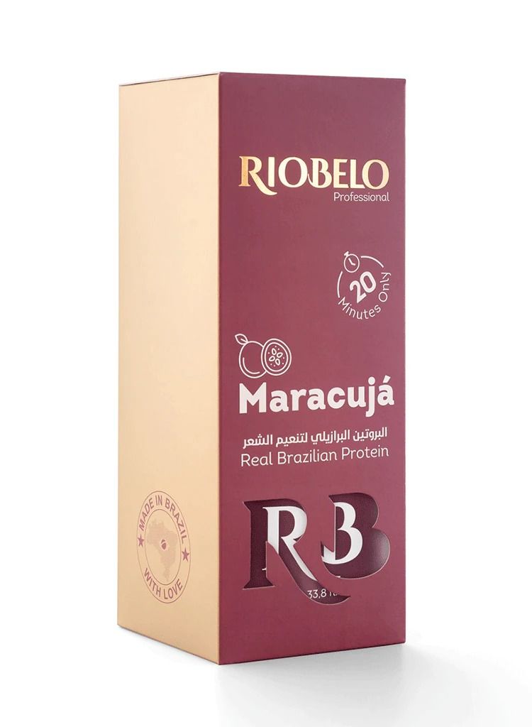 RIOBELO Hair Protein, Maracujá Protein Treatment for Hair, Brazilian Protein Hair for Normal & Curly Hair by RIOBELO Professional Real - 1L - Image 3