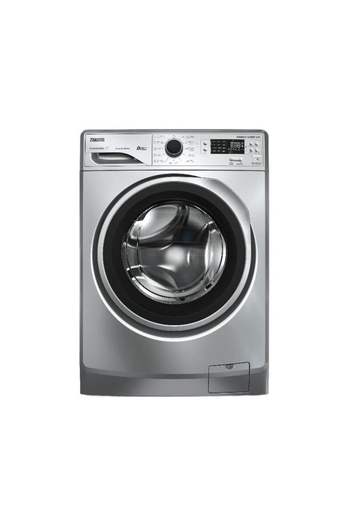 ZANUSSI Zanussi Automatic Washing Machine, 8 kg, 1200 RPM, Steam Max, Inverter, Digital, ZWF8241SS7 - Silver 
