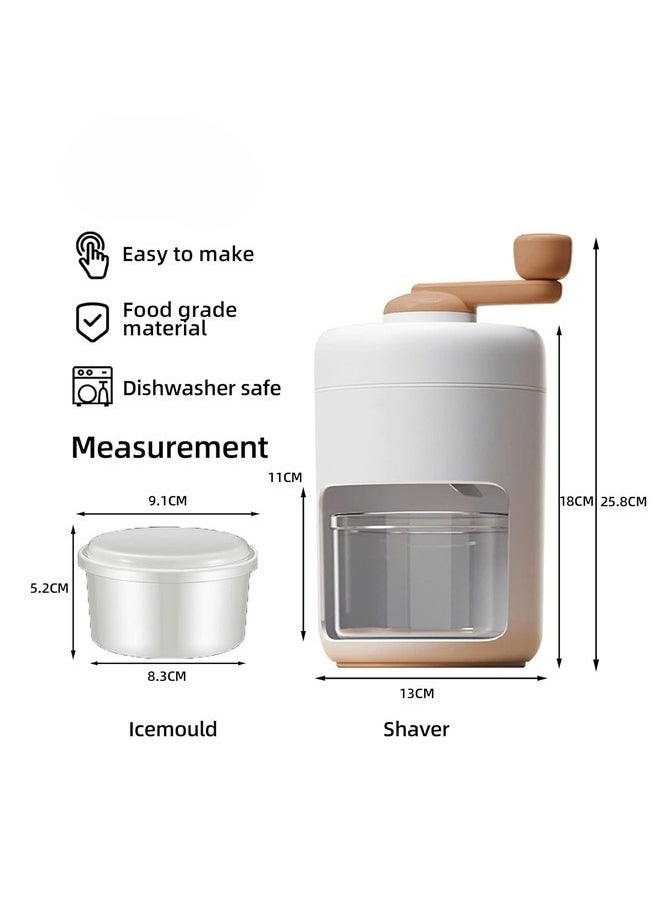 AWALOR Handmade Shaved Ice Machine - Portable Snow Cone Maker with Free Ice Cube Tray  - Image 3