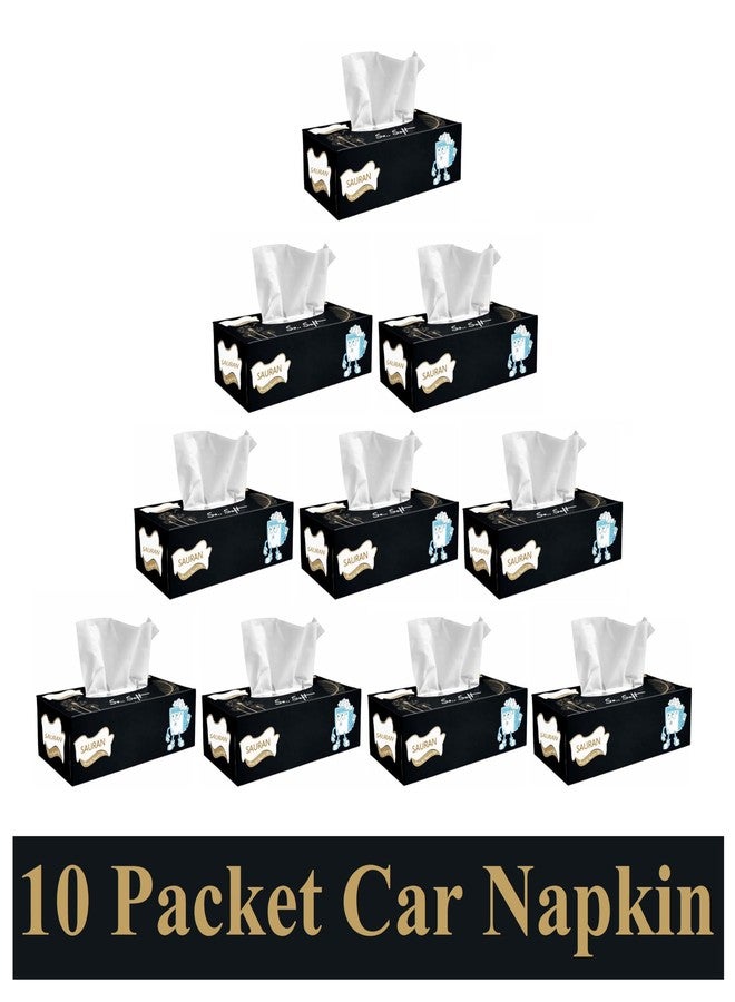 SAURAN Pack of 10(2 Ply Facial Tissue Box | Car Tissue - (100 Pulls per Box - Image 2