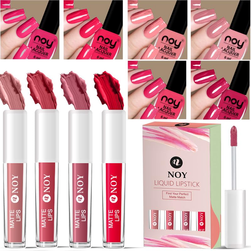 Noy Nail Paint For Date Night 158 Effortless Beauty LongWear Nail Paint Liquid Lipstick Combo For A Stunning Look - Image 1