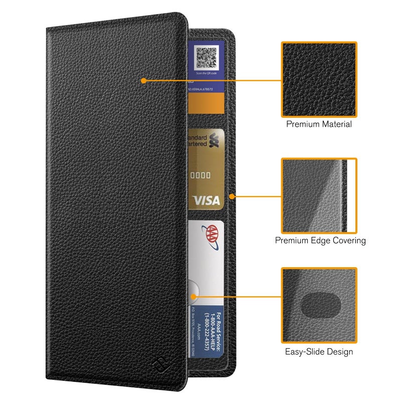 FINPAC Car Registration and Insurance Card Holder, Vehicle Glove Box Card Organizer Wallet, Automobile Accessories for Documents, License, Black - Image 3