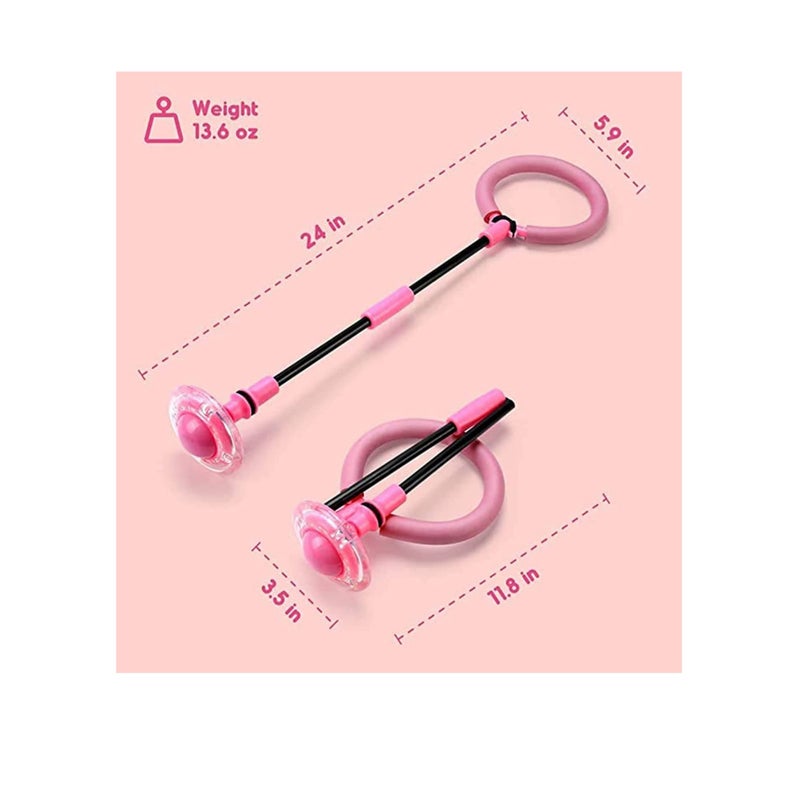 SOLARAE Kids Foldable PVC & PP Materials Ankle Skip Ball Flash Jump Colorful Sports Swing Ball, Fitness Jump Rope Fat Burning Game for Adults and Children - Image 2