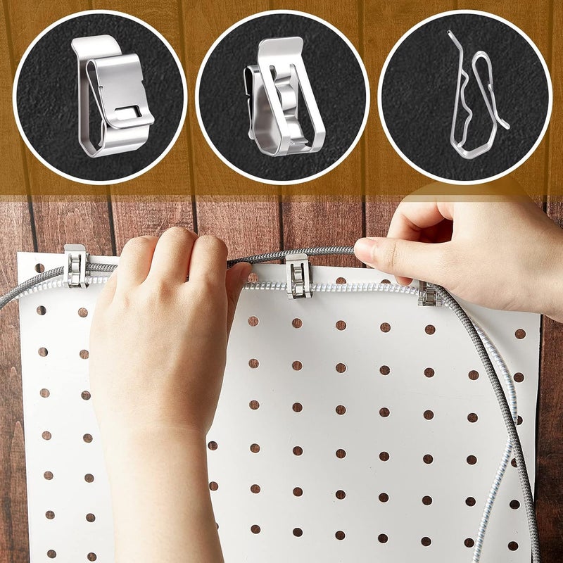 Dunzy 100 Pcs Stainless Steel Cable Clips S Clip Metal Trailer Wire Clip Electrical Cord Management Solar Panel Wire Clip for PV Wiring Boat Cable Boat Trailer, 0.2 Inch to 0.3 Inch in Rope Capacity, Silver - Image 3
