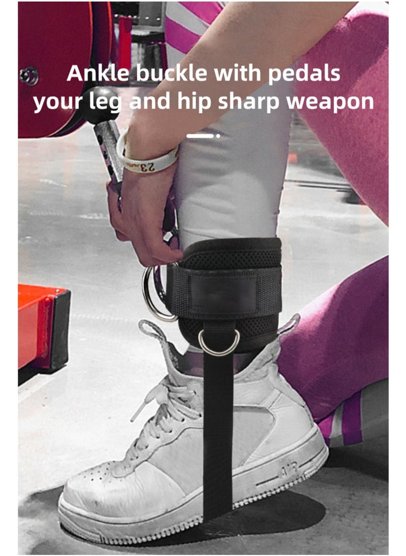 Rock Pow Ankle Straps for Cable Machines Adjustable Comfort fit Neoprene Reinforce Double D-Ring - Premium Ankle Cuffs to Improve Abdominal Muscles Lift The Tone The Legs for Men & Women  - Image 4