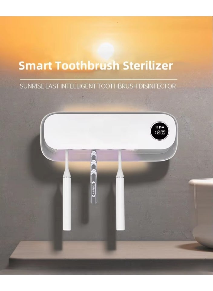 Generic UV Toothbrush Sanitizer Cleaner Wall Mount,Bathroom Toothbrush Holder/Rechargeable/No Drilling/Easy to Clean,for Electric and Manual Toothbrush  - Image 1