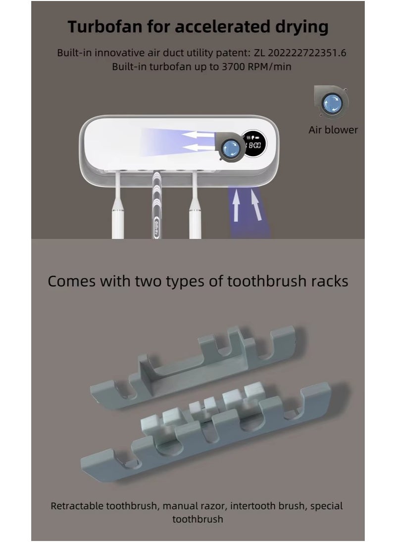 Generic UV Toothbrush Sanitizer Cleaner Wall Mount,Bathroom Toothbrush Holder/Rechargeable/No Drilling/Easy to Clean,for Electric and Manual Toothbrush  - Image 4