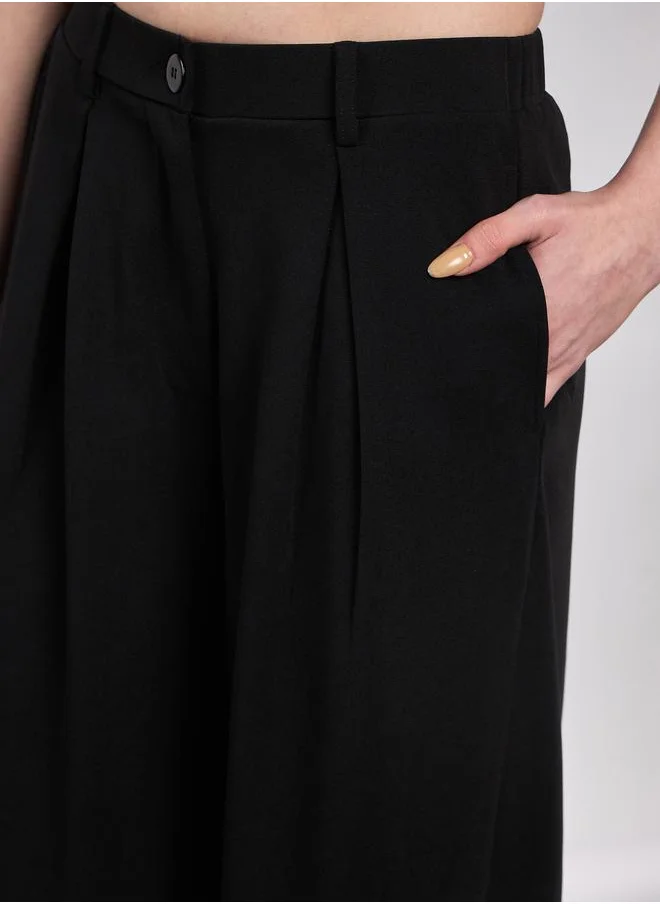 ساسافراس Front Pleated Loose Fit Pants by Styli
