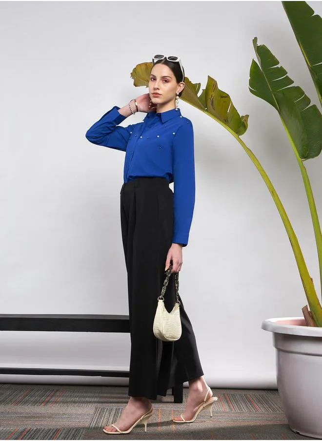 ساسافراس Front Pleated Loose Fit Pants by Styli