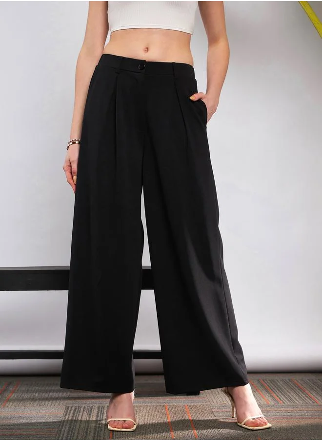 ساسافراس Front Pleated Loose Fit Pants by Styli