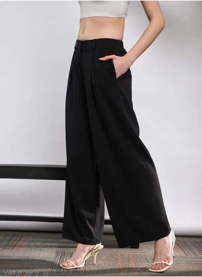 ساسافراس Front Pleated Loose Fit Pants by Styli