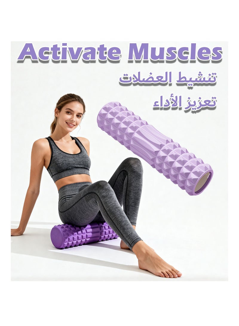 Foam Roller, Deep Tissue Massage Roller, High Density Exercise Roller for Muscle Massage and Myofascial Trigger Point Release Back Roller for Fitness, Workout, Yoga and Pilates - Image 3