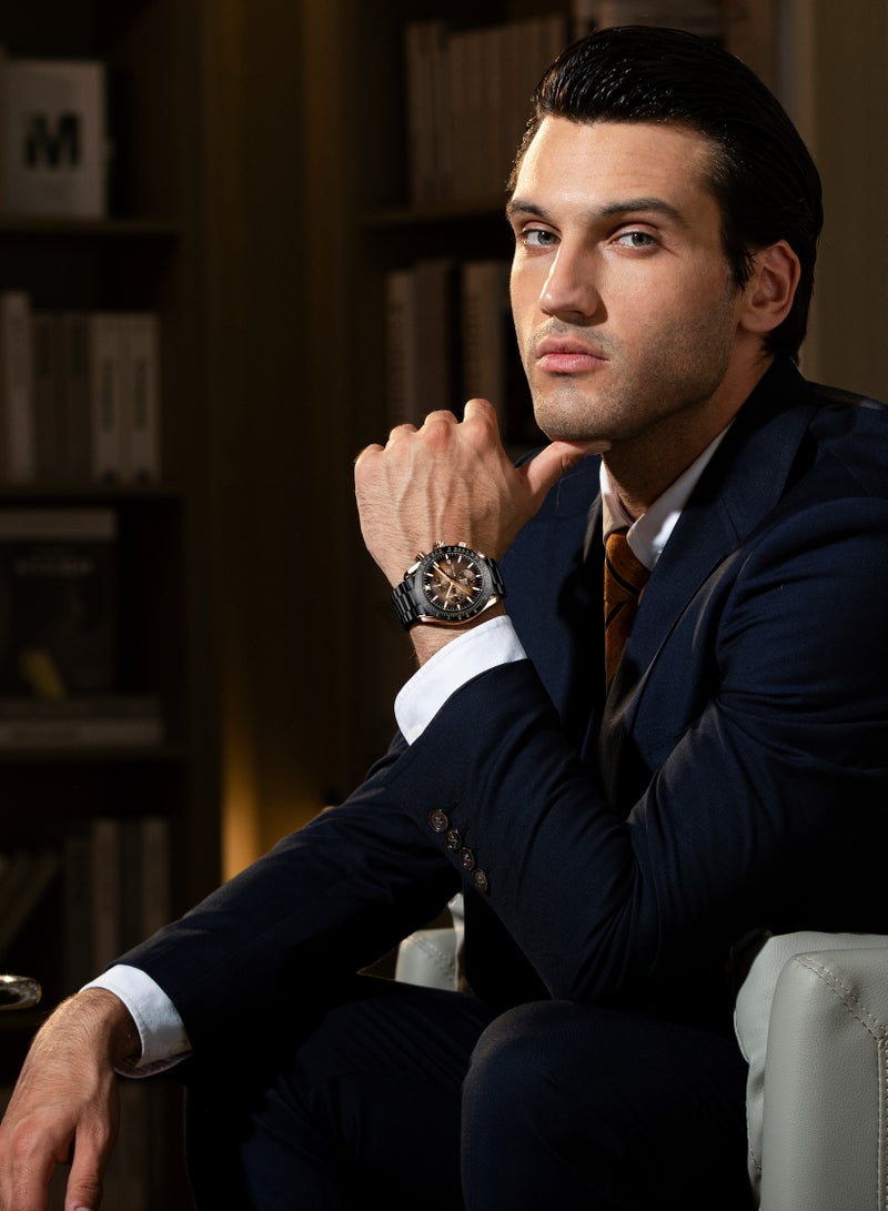 BENYAR BY BENYAR Mens Watches Analog Quartz Chronograph Waterproof Watch for Men Business Work Sport Casual Classic Stainless Steel Dress Men's Wrist Watches Elegant Gifts for Men BY5140 - Image 2