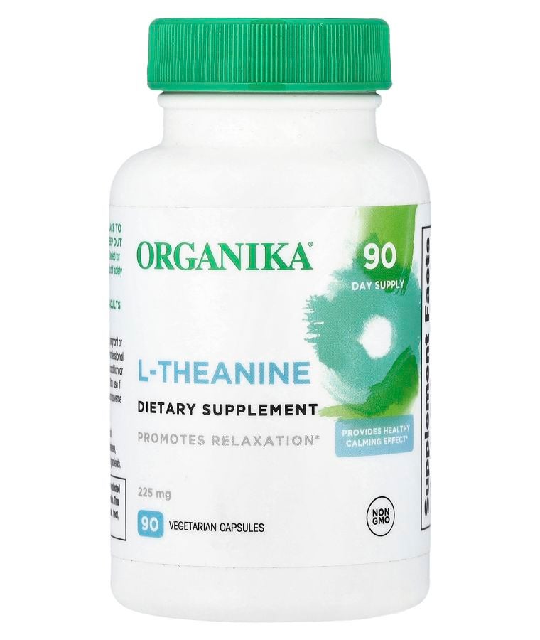 Organika L-Theanine 225 mg 90 Vegetarian Capsules