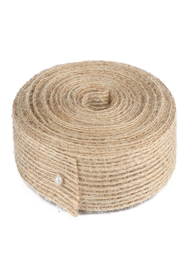 joycraft 33Yards Jute Burlap Fabric Ribbon, 3/4 in x 3 Roll, Brown Fabric Craft Ribbon for Big Bow, Wreath, Wedding, Gift Wrapping, Party Favor, and DIY Craft - Image 2