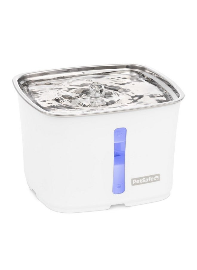 PetSafe - PetSafe Viva Cat Water Fountain (64oz/1.8L) - Indoor Water Dispenser for Cats and Small Dogs, Stainless-Steel Bowl with Whisper Quiet Pump, Dishwasher Safe, Easy to Clean, Water Filters Included - Image 1