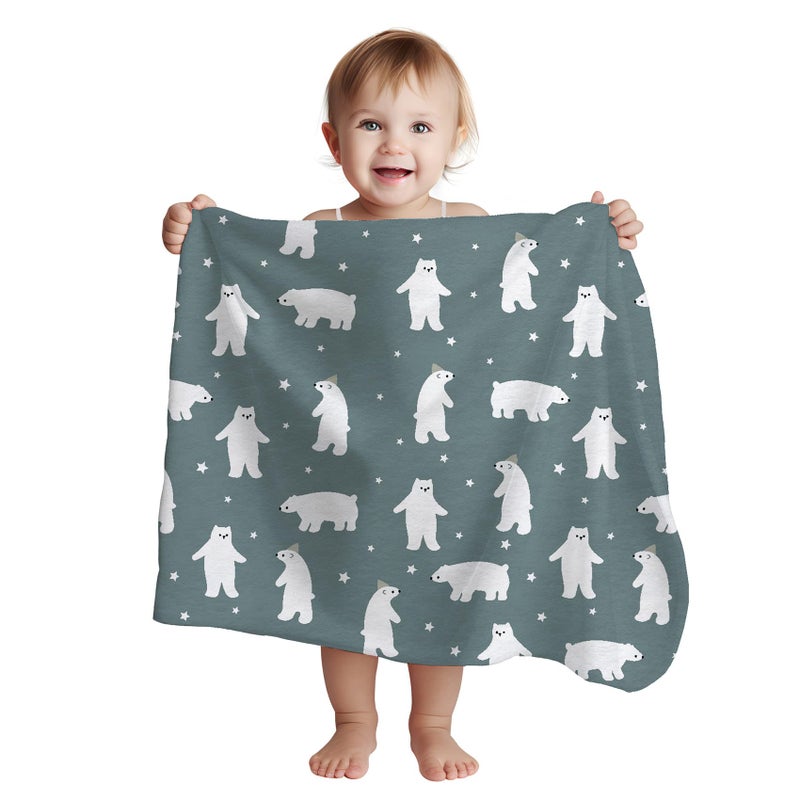 1ST STEP All Season Baby Blanket (Polar Bear, 70 X 100 cms) - Image 1