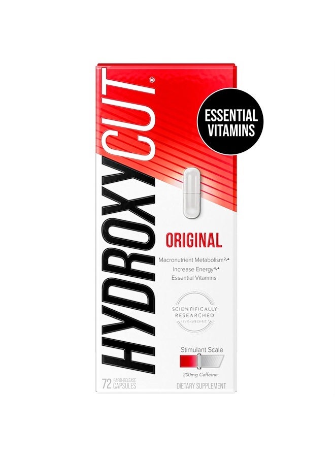 Hydroxycut Weight Loss Pills for Women & Men Hydroxycut Original Weight Loss Supplement Pills Metabolism Booster for Weight Loss Weightloss & Energy Supplements, 72 Caps (Packaging May Vary) - Image 1