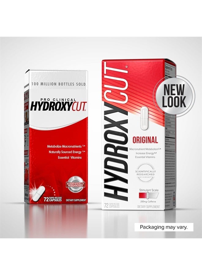 Hydroxycut Weight Loss Pills for Women & Men Hydroxycut Original Weight Loss Supplement Pills Metabolism Booster for Weight Loss Weightloss & Energy Supplements, 72 Caps (Packaging May Vary) - Image 2