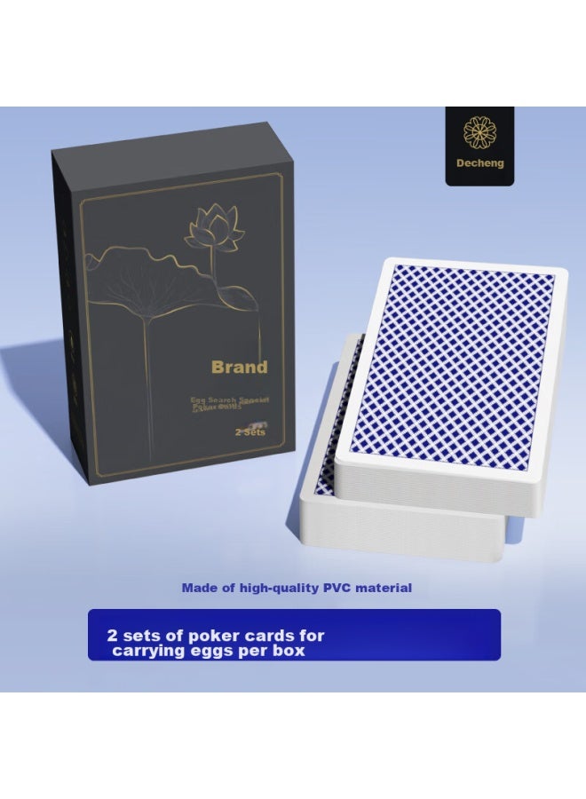 Dechen Guandan Special Playing Cards, Pvc Plastic Waterproof And Durable, Frosted, Large Characters, Long Cards, One Box With Two Decks - Image 1